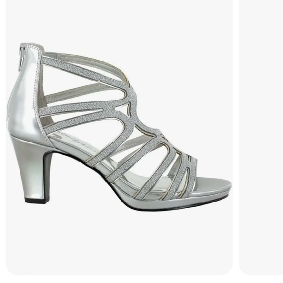 Silver Mother of the Bride Shoes - Picture 3 of 3